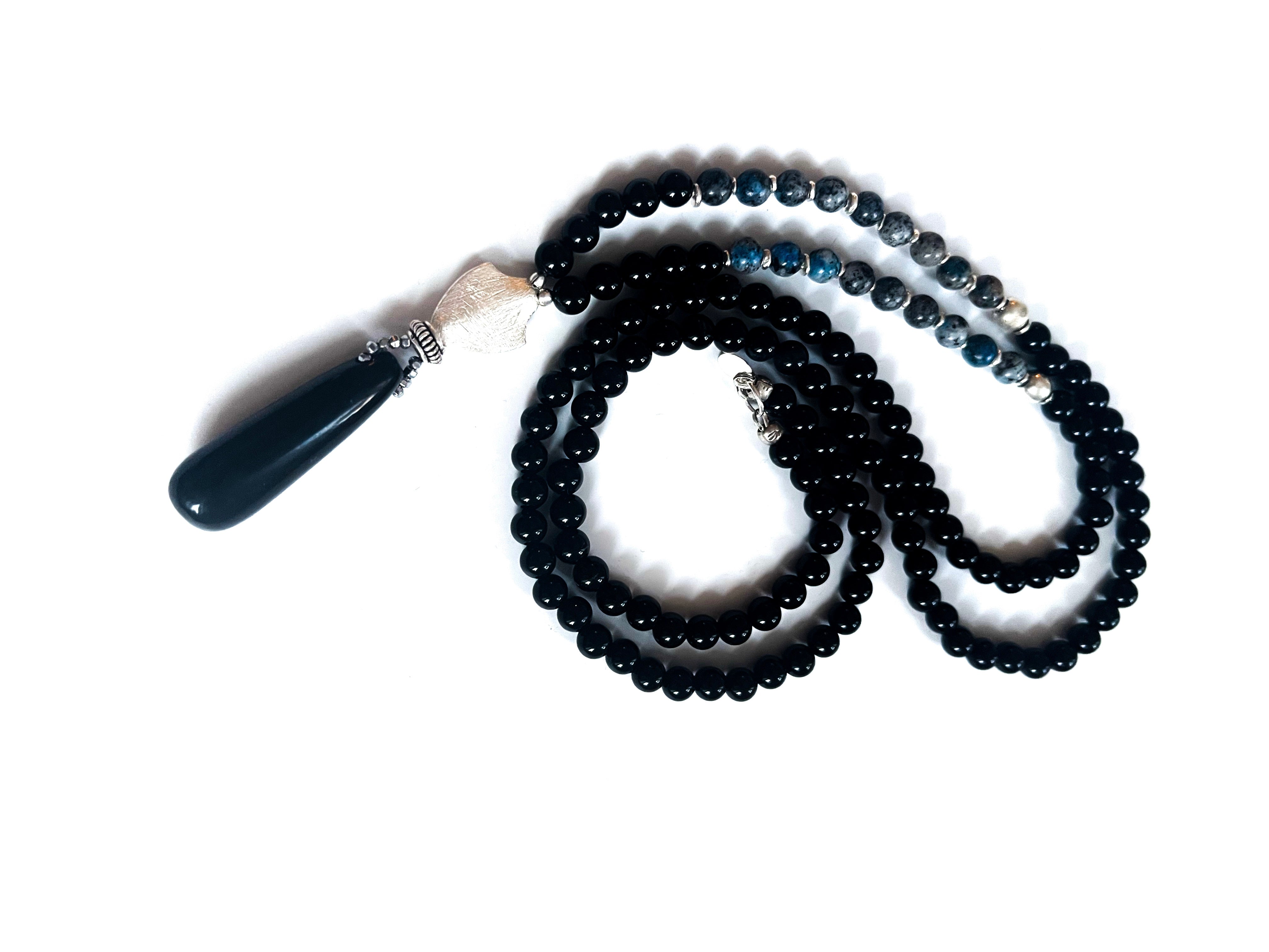 Kette lang "Cloudy" Onyx