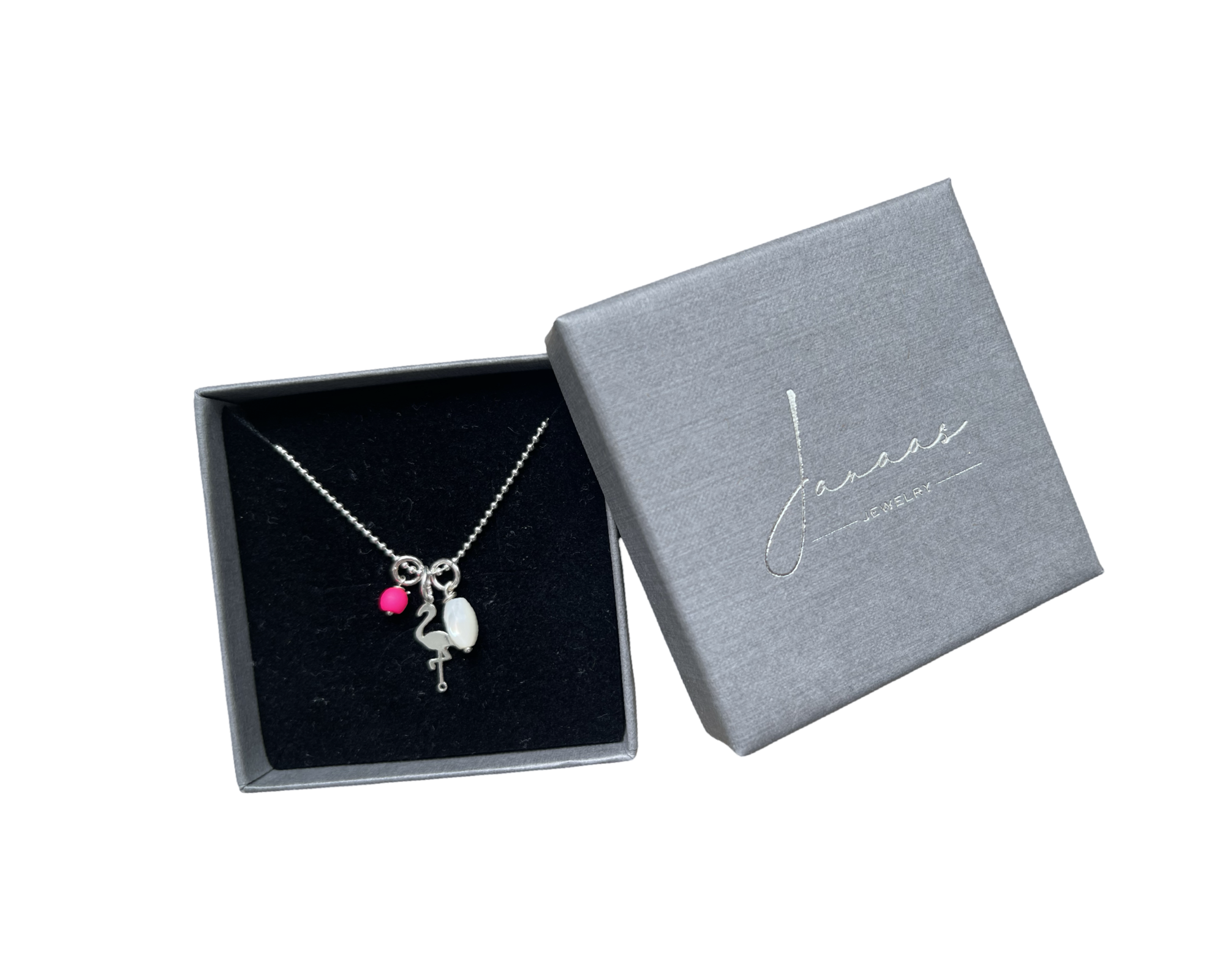Kette „Flamingo Pink" - 925 Sterlingsilber