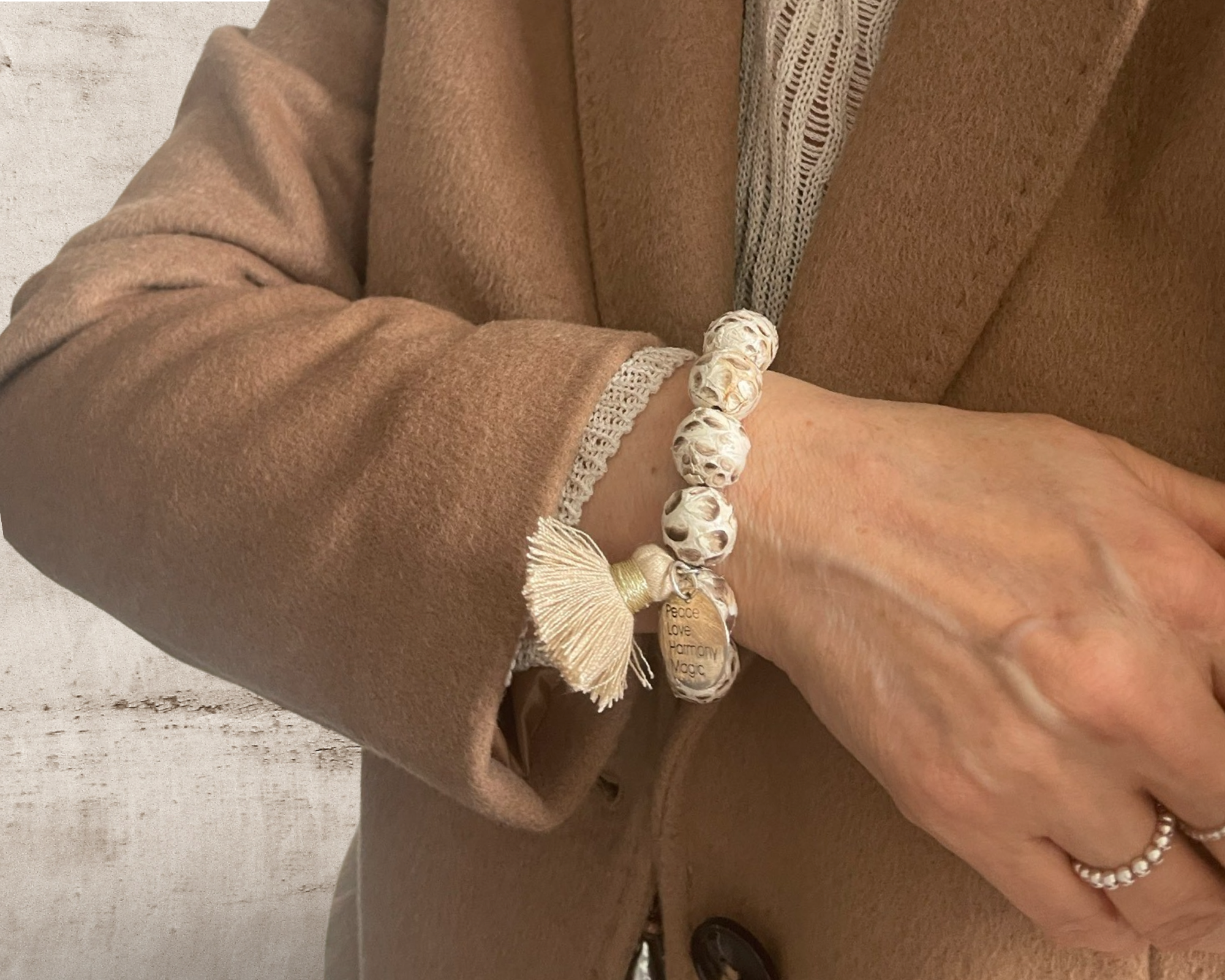 Armband PREMIUM - „Greige Leder“