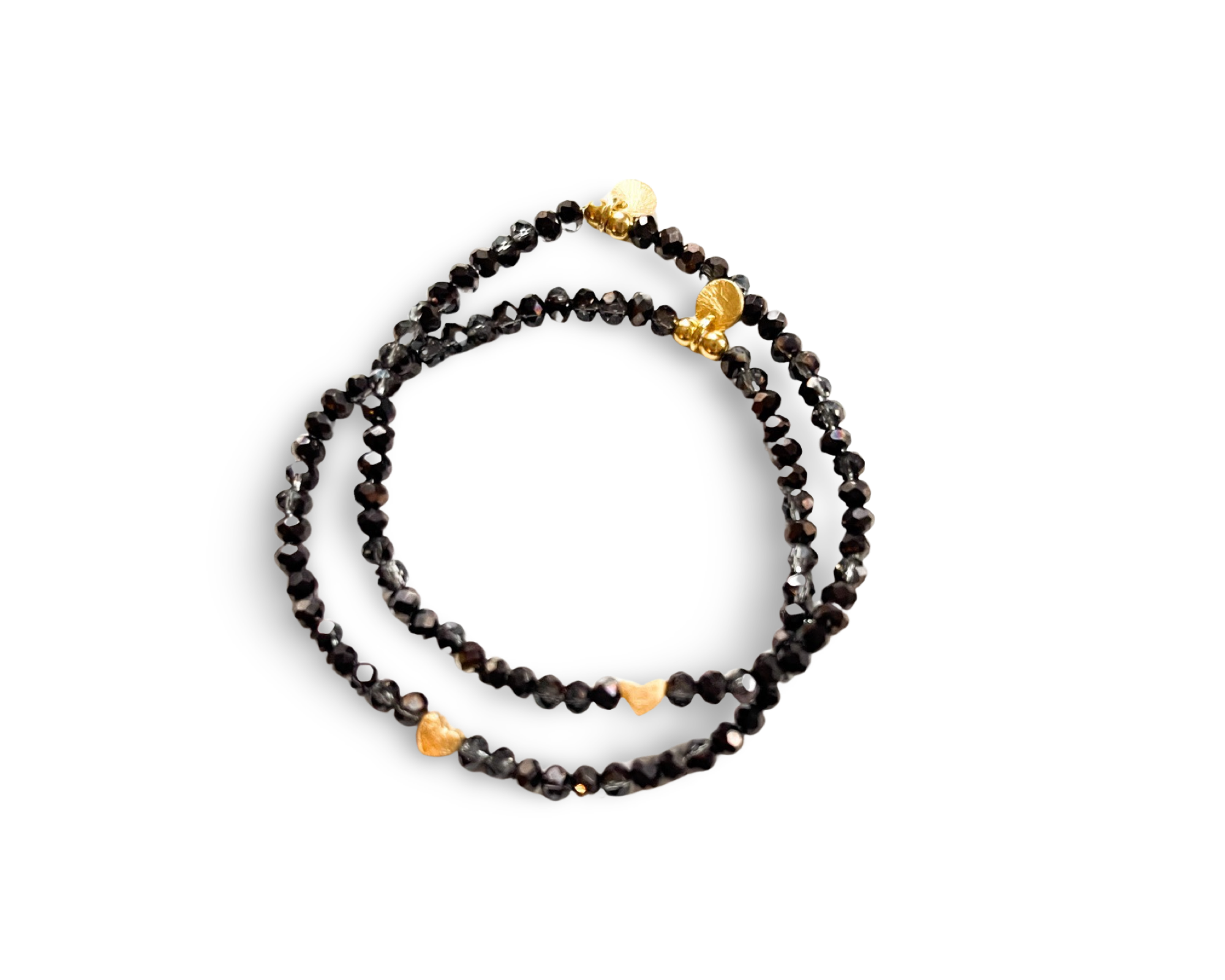Armband „Black Glam Heart“ gold