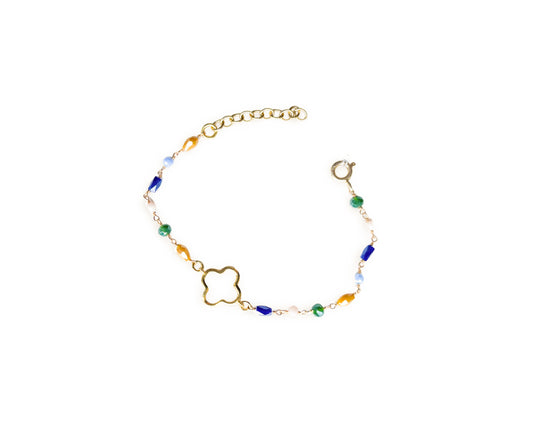 Armband "Mini Dots - Water“ - 925 Silber vergoldet