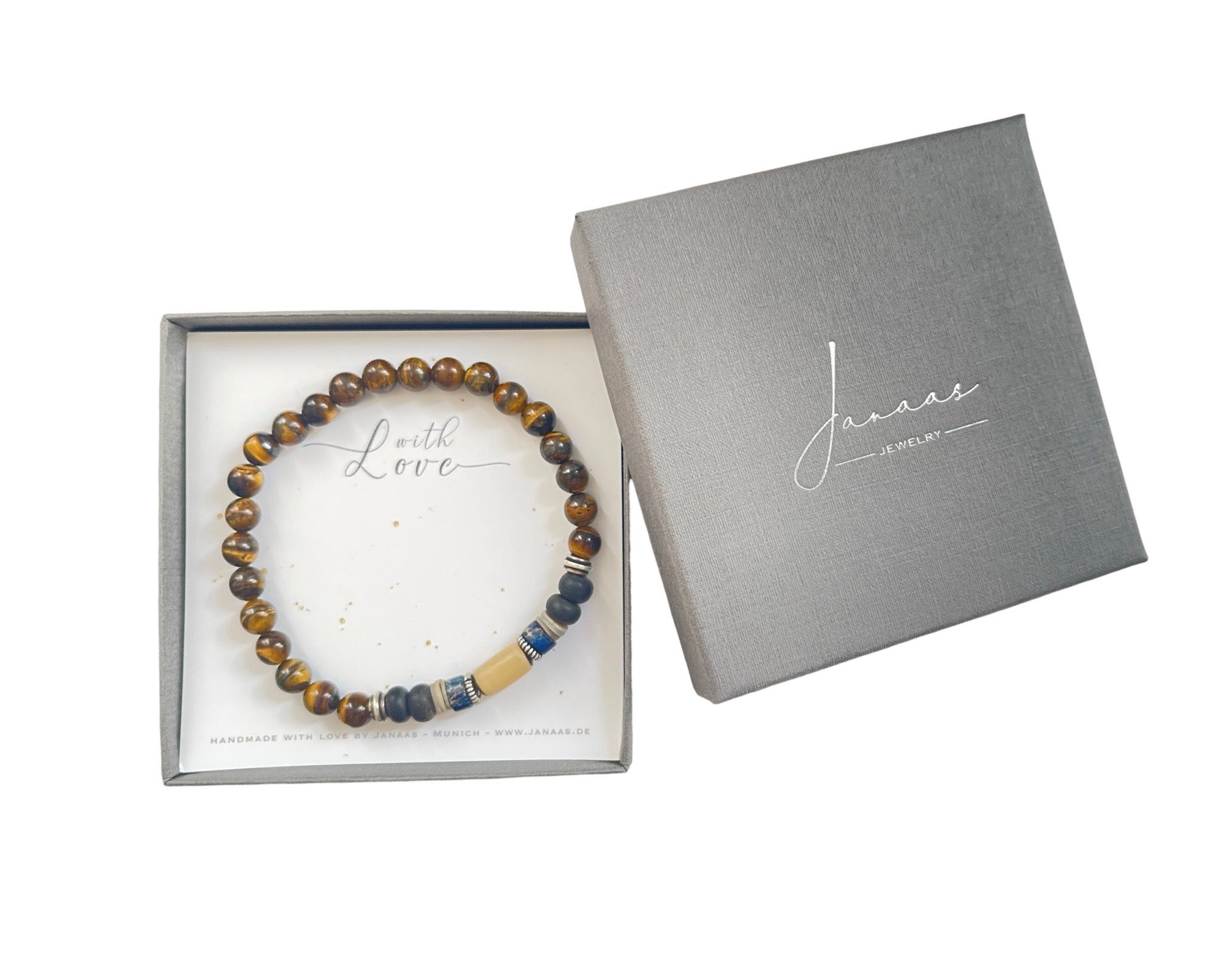 Herrenarmband Tigerauge Mix