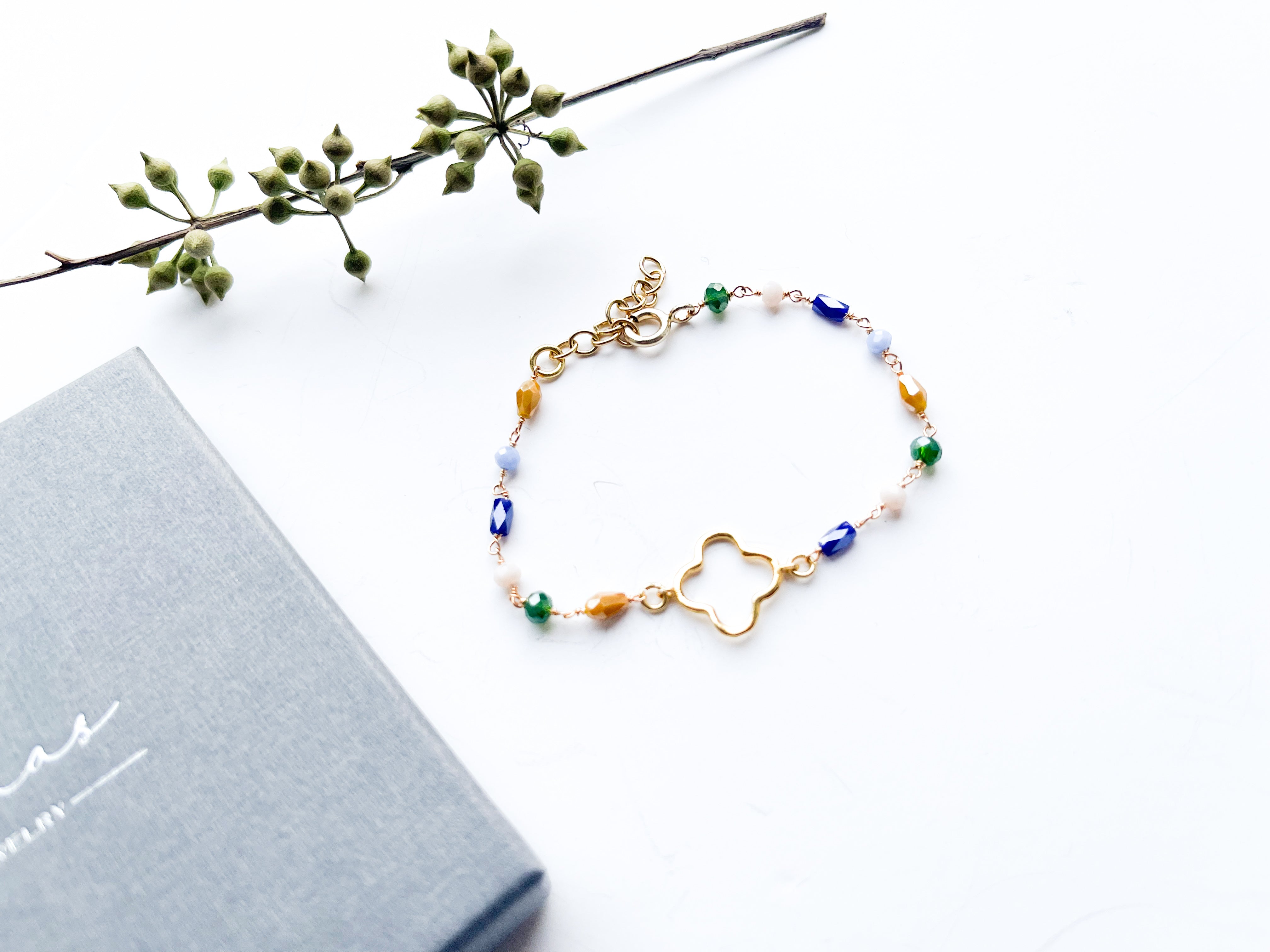 Armband "Mini Dots - Water“ - 925 Silber vergoldet