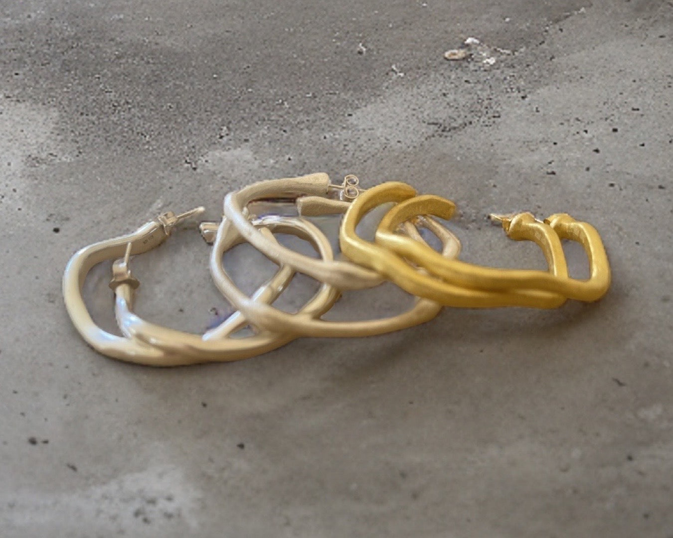 Ohrringe „Creole Waves“ - 925 Sterlingsilber