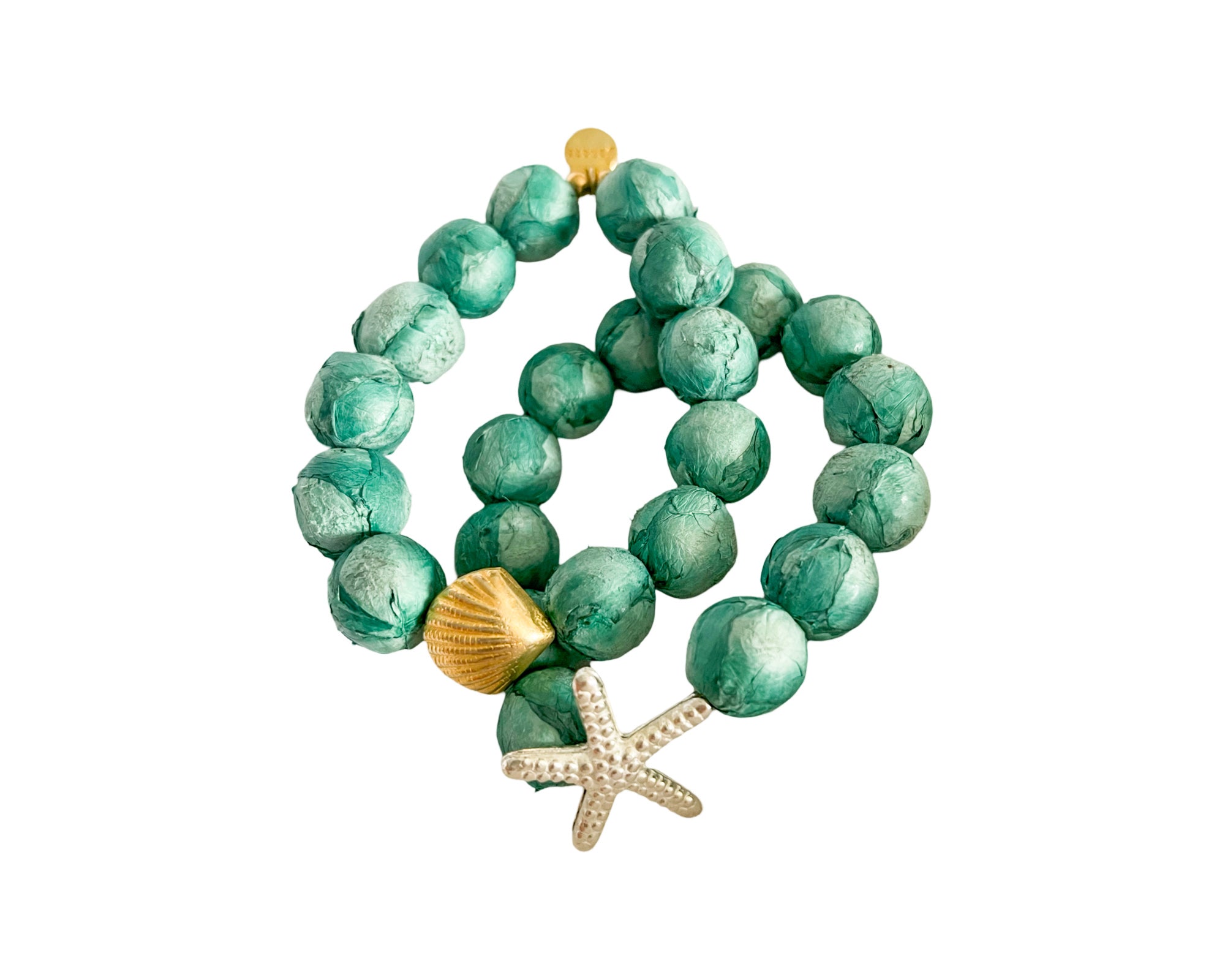 Armband PREMIUM - "Beach Star" Leder, Türkis