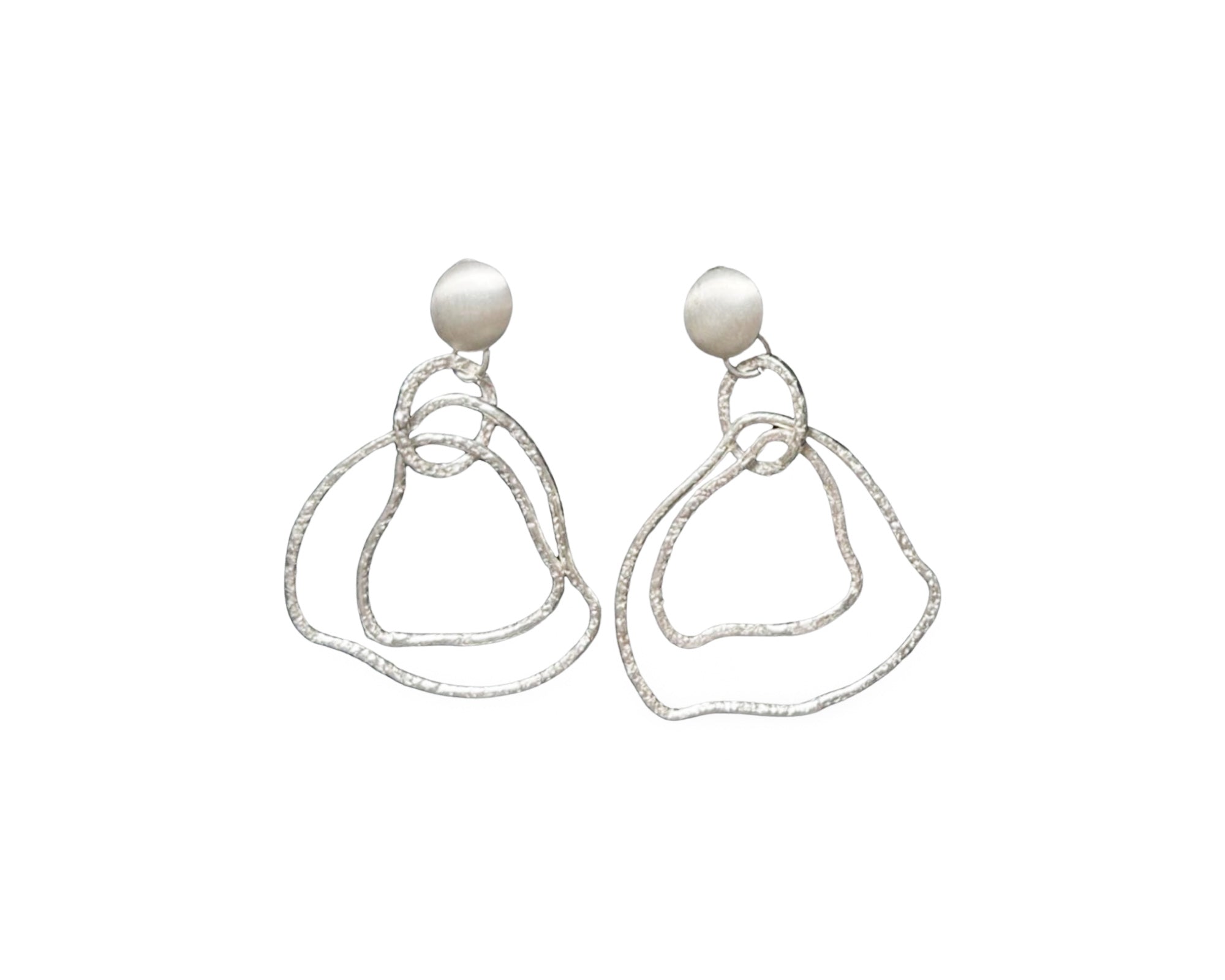 Ohrringe "Flower Loops“ XL Sterlingsilber