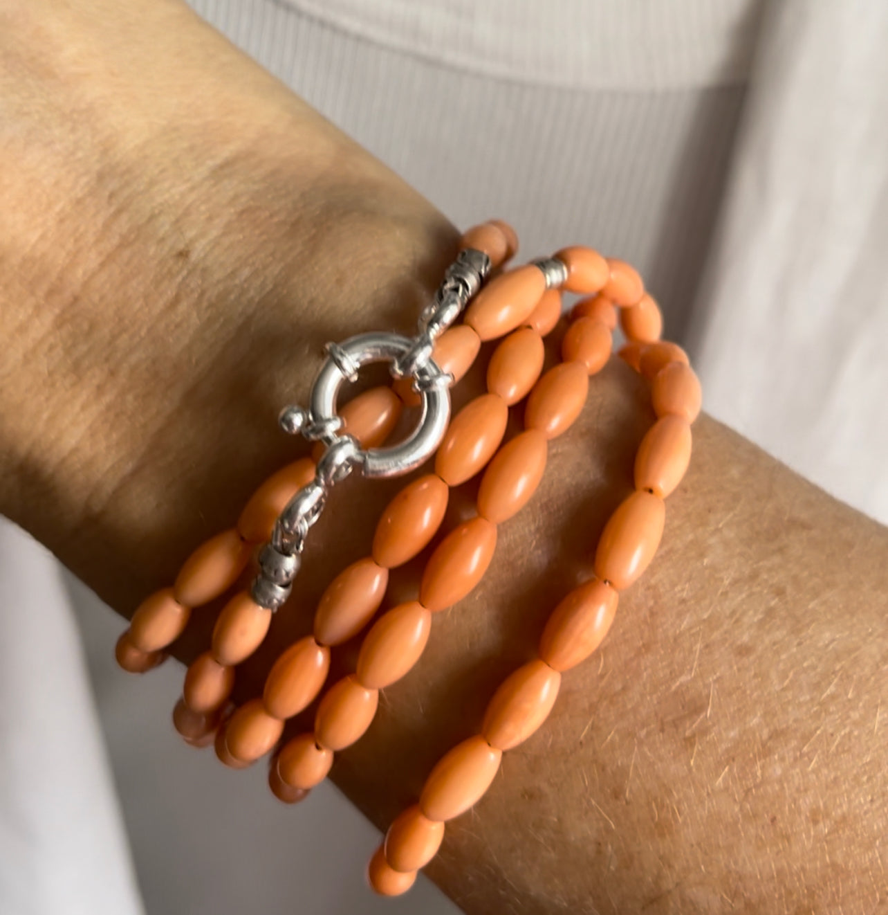 Kette apricot „Beach“ mit Seesternanhänger