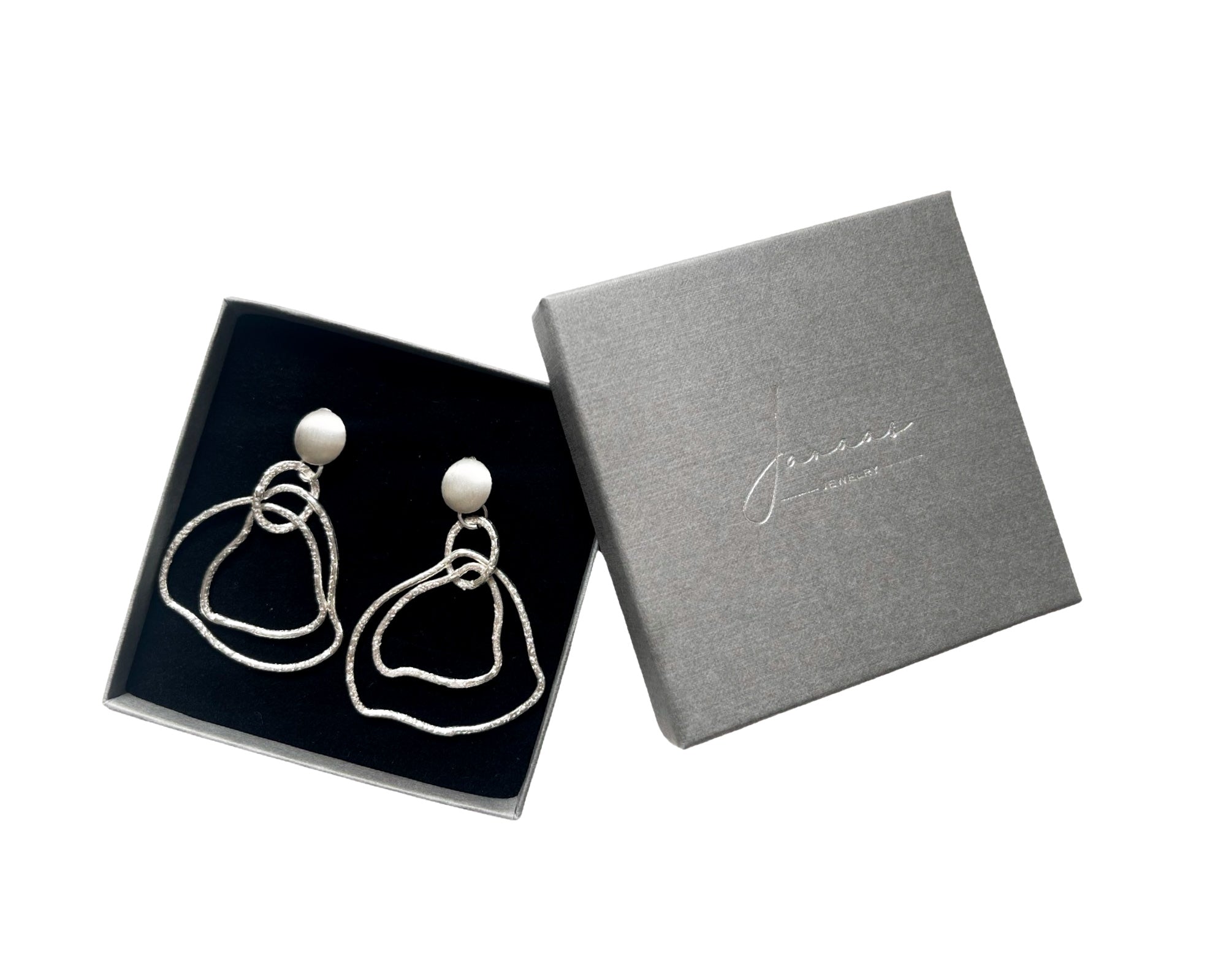 Ohrringe "Flower Loops“ XL Sterlingsilber