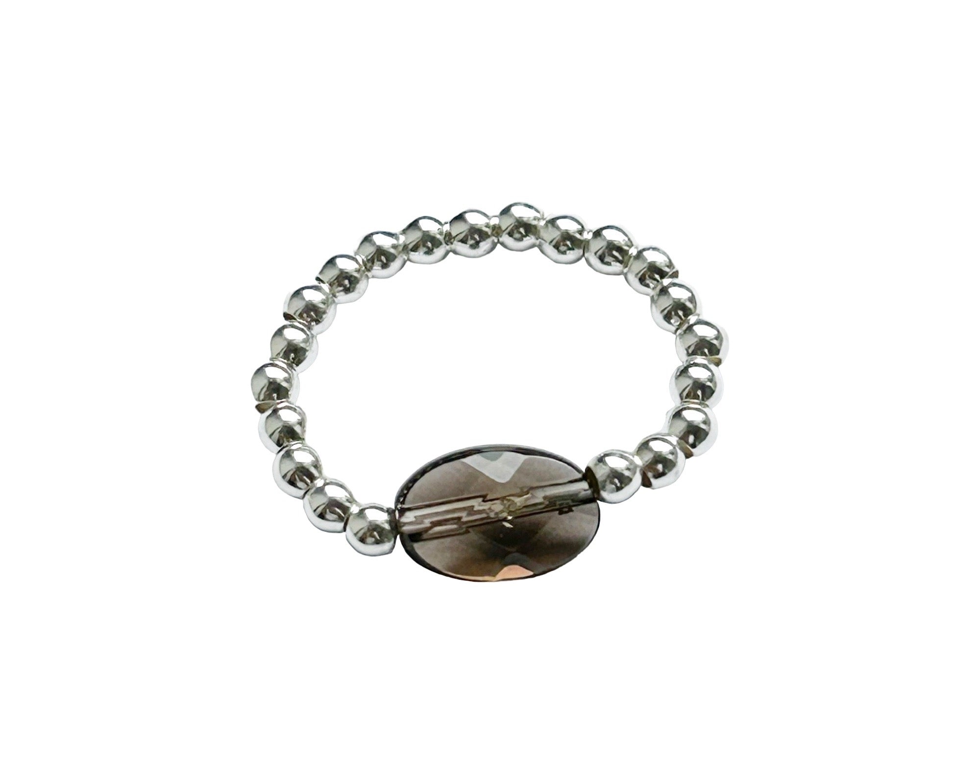 Ring Sterlingsilber "Rauchquarz oval"