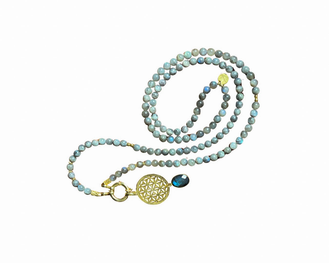 Kette Labradorit PREMIUM „Autumn“ gold
