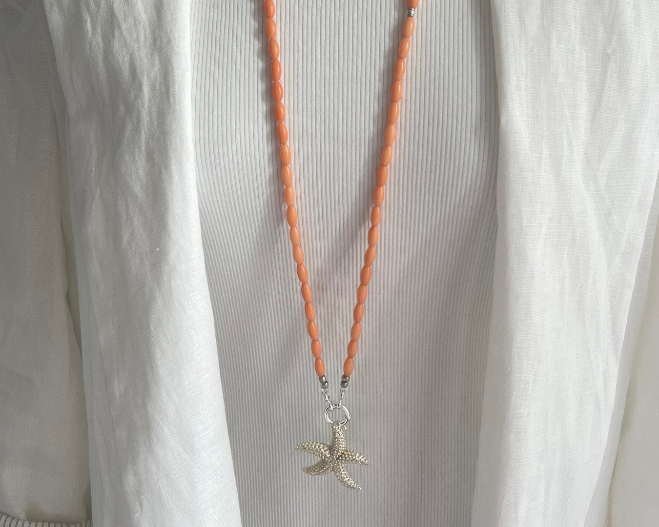 Kette oder Armband Bambuskoralle und Wechselring