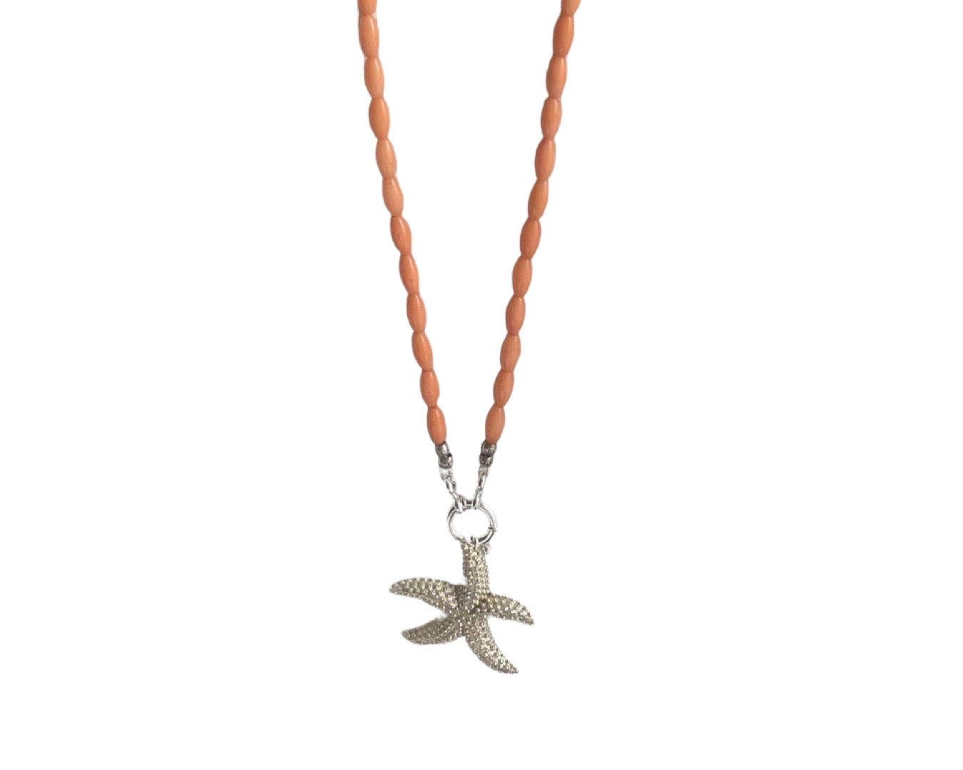 Kette apricot „Beach“ mit Seesternanhänger