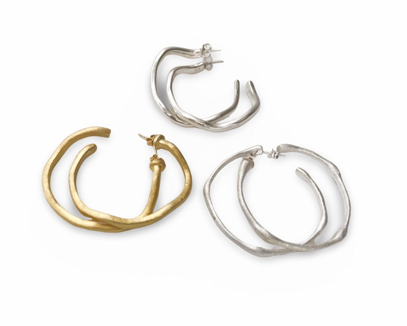 Ohrringe „Creole Waves“ - 925 Sterlingsilber