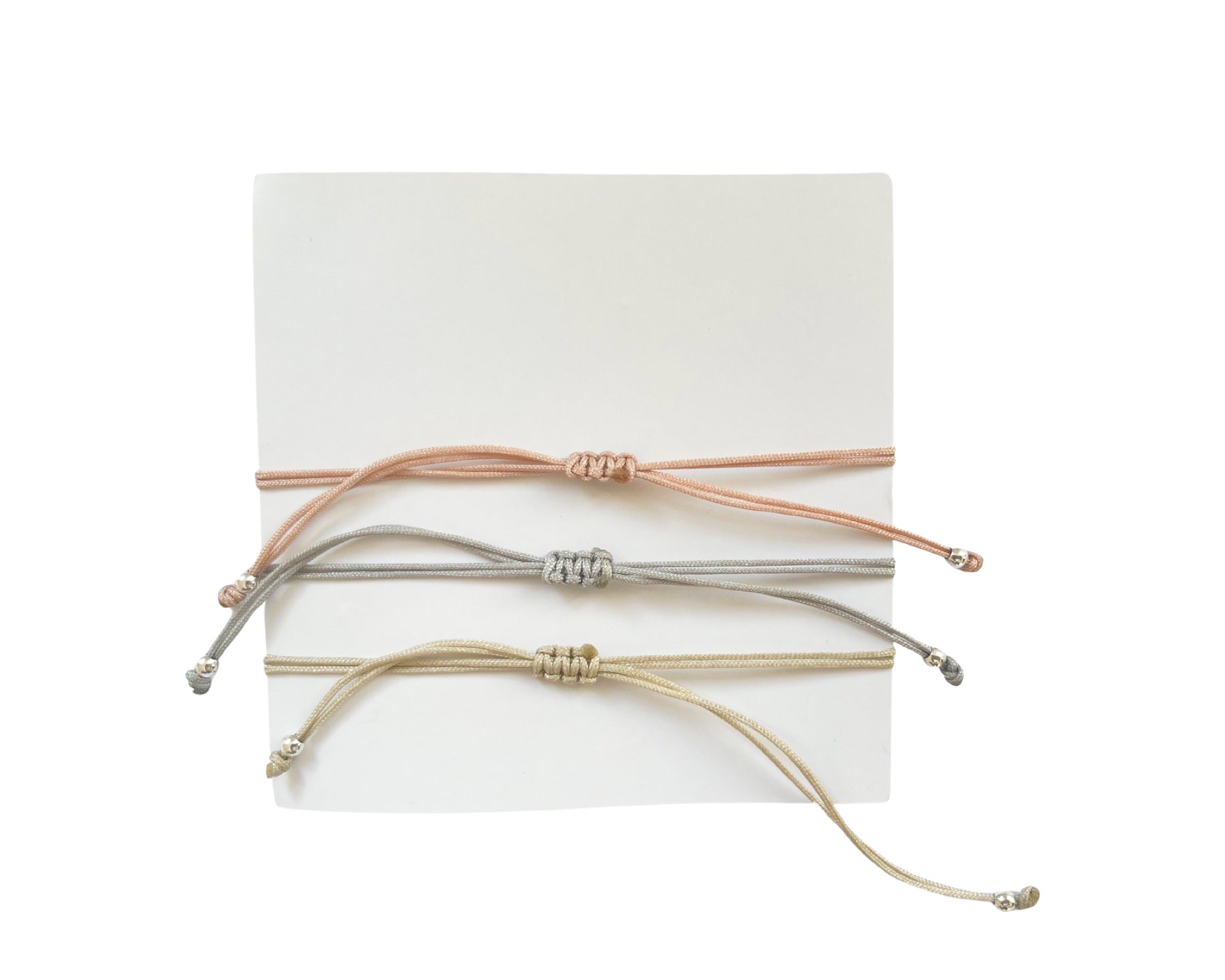 Freundschaftsband Nylon mit Herzverbinder M - 925 Sterlingsilber