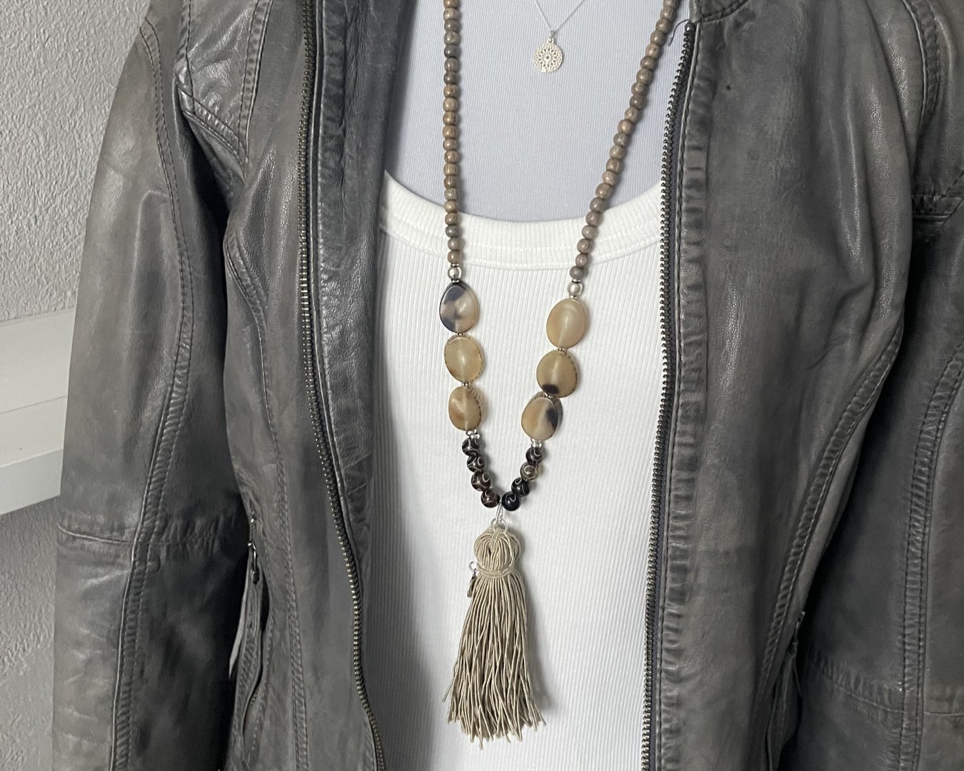 Kette lang "Afrika" Greywoodholz & White Horn