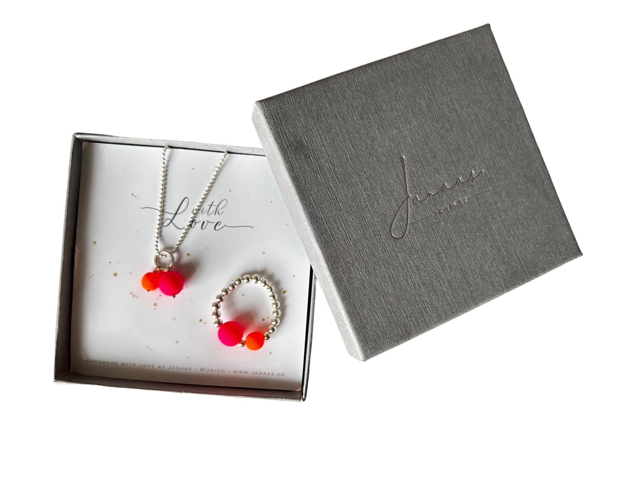 Kette „Neon Balls Duo" - 925 Sterlingsilber