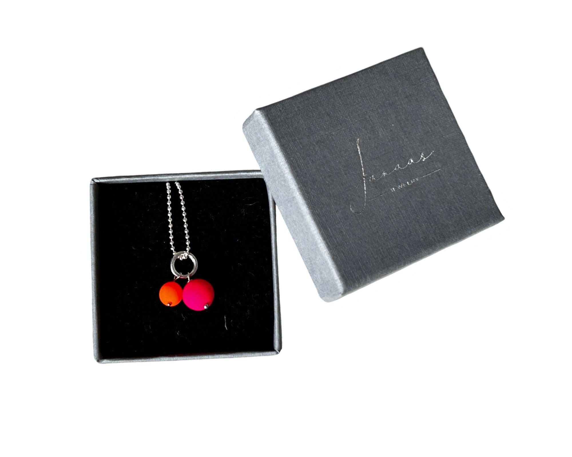 Kette „Neon Balls Duo" - 925 Sterlingsilber