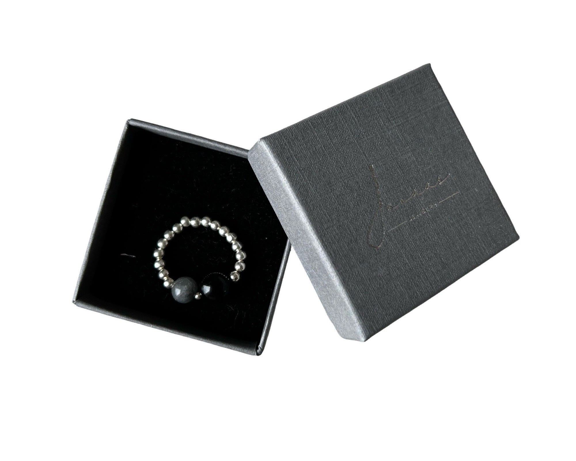 Ring 925 Silber "Double Black"