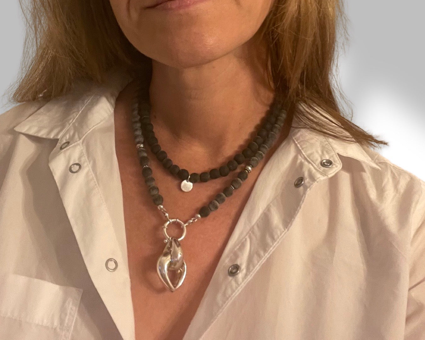 Kette Horn PREMIUM "Grey Horn" mit Wechselring