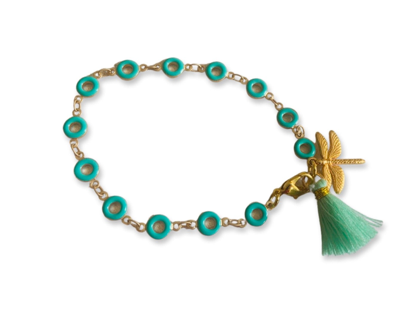 Armband „Summer Dots“ gold-türkis