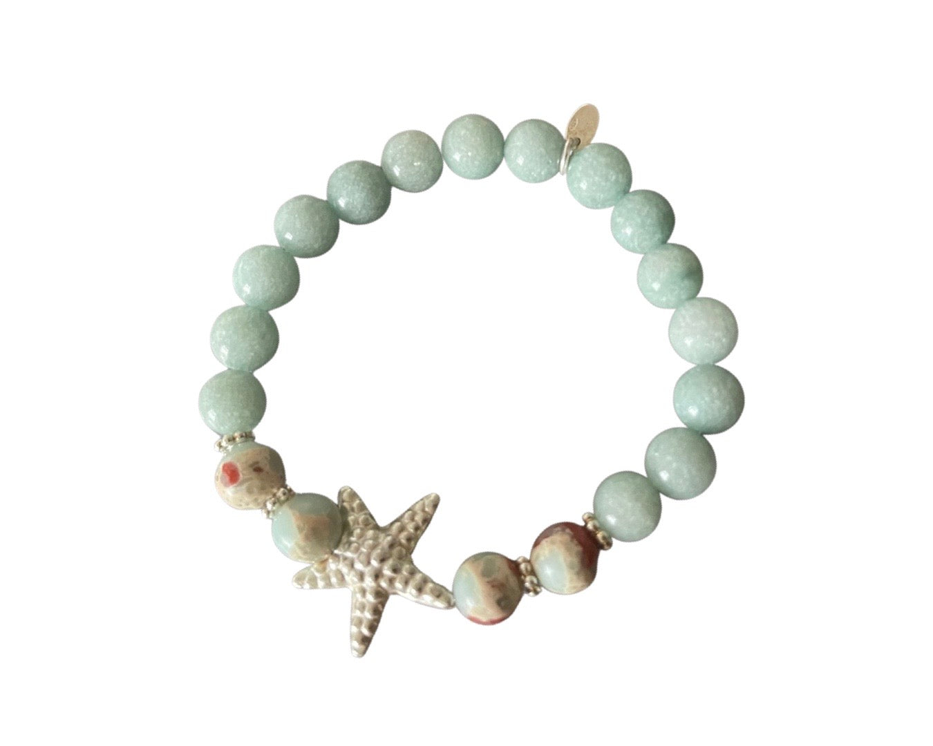 Armband "Maritim Achat Seastar" Silber