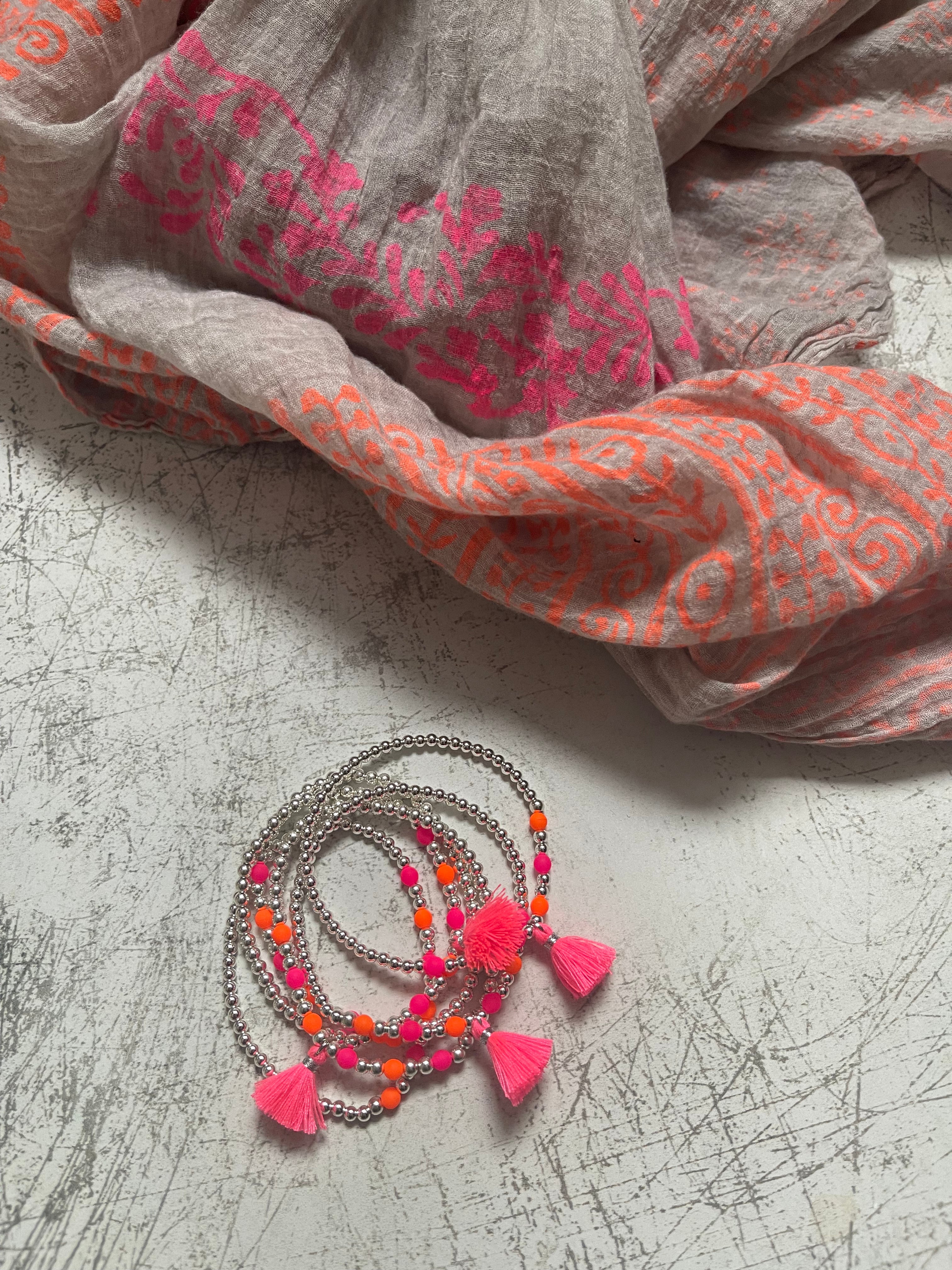 Armband Hämatit Neon & Silber