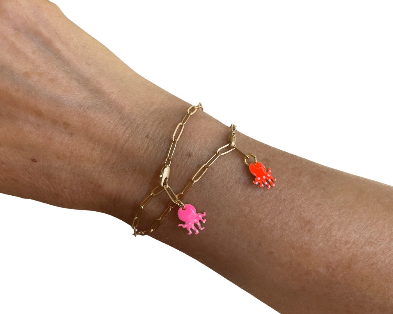 Armband „Glieder S Neon “ gold