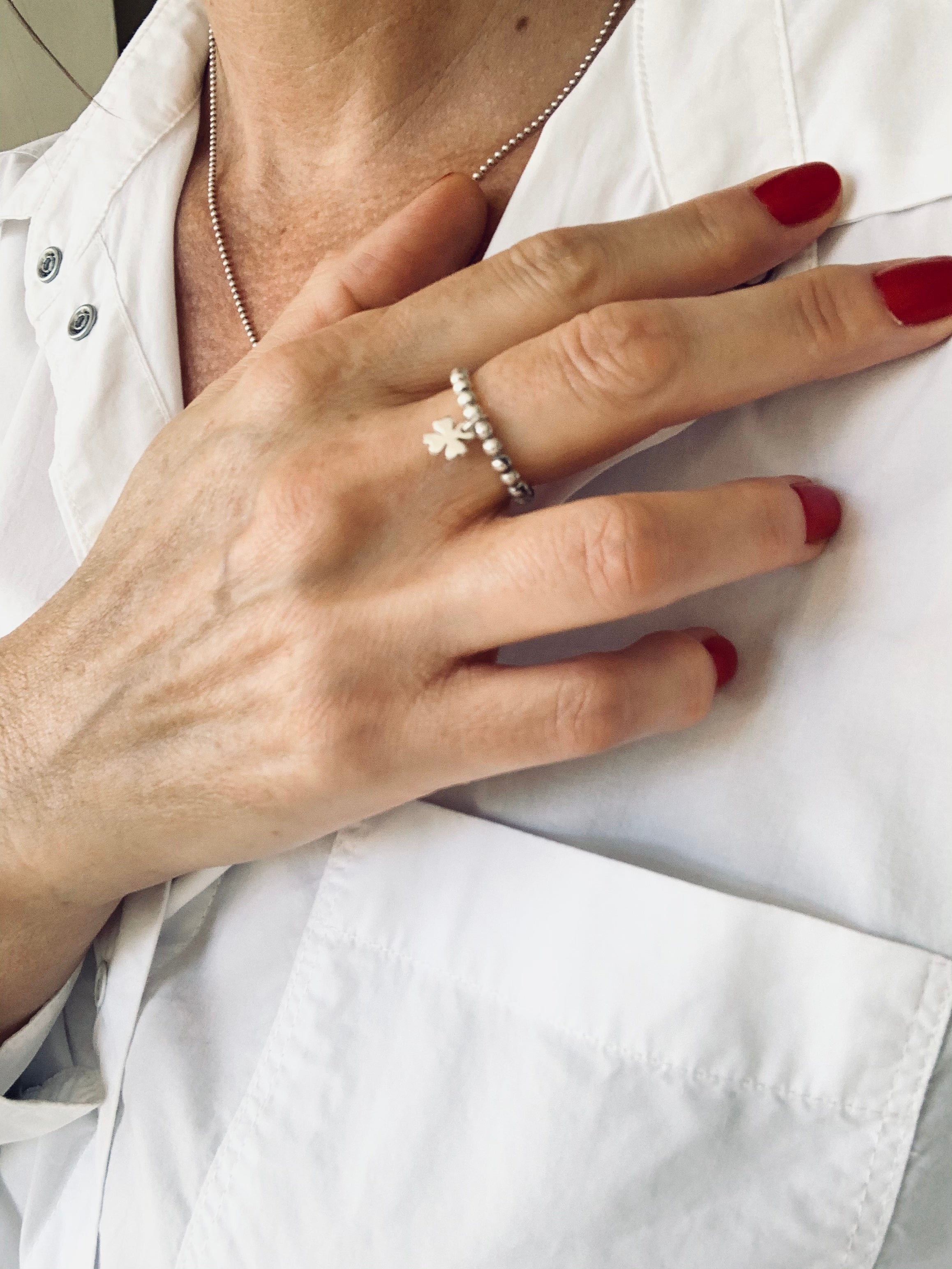 Ring "Luck" - 925 Sterlingsilber, elastisch