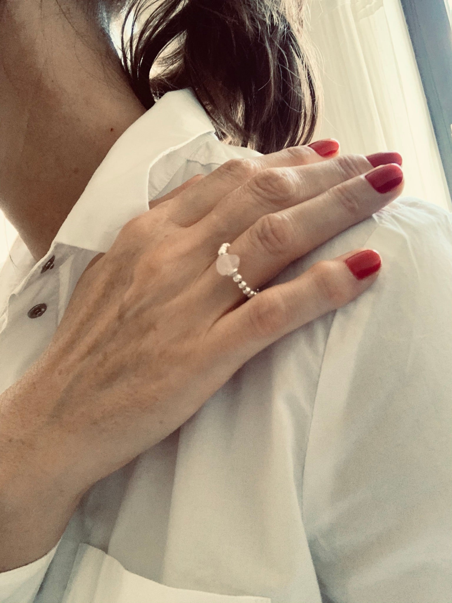 Ring Sterlingsilber "Rosenquarz"