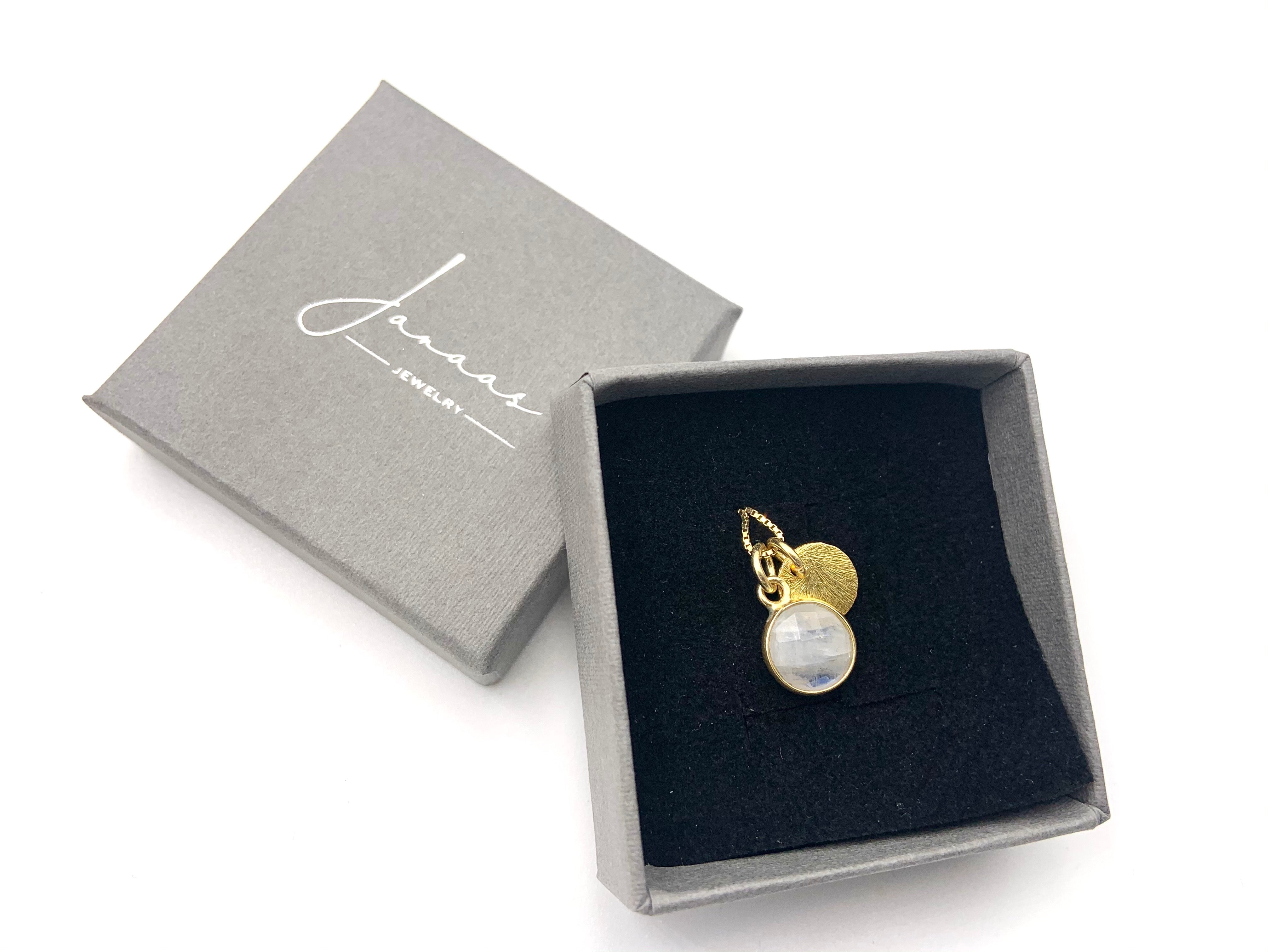 Kette „Mondstein Duo weiss" Gold - 925 Sterlingsilber