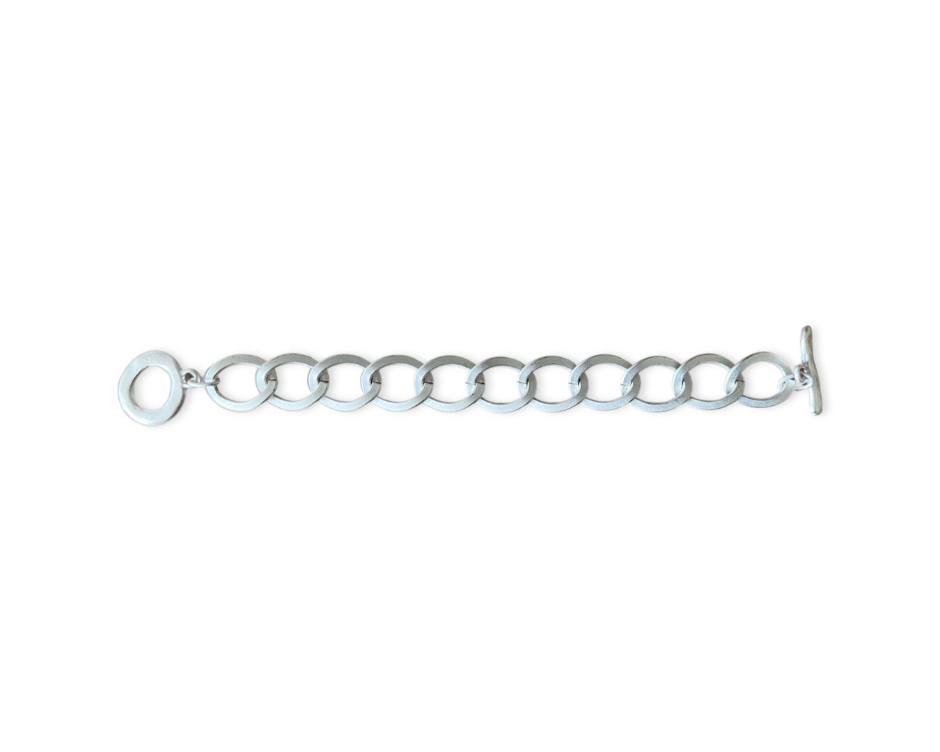 Gliederarmband XL matt - Stahl
