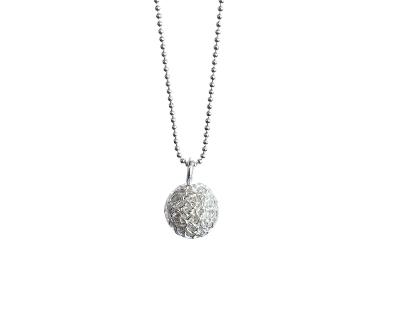 Anhänger „Kugel Geflecht “ - 925 Sterlingsilber