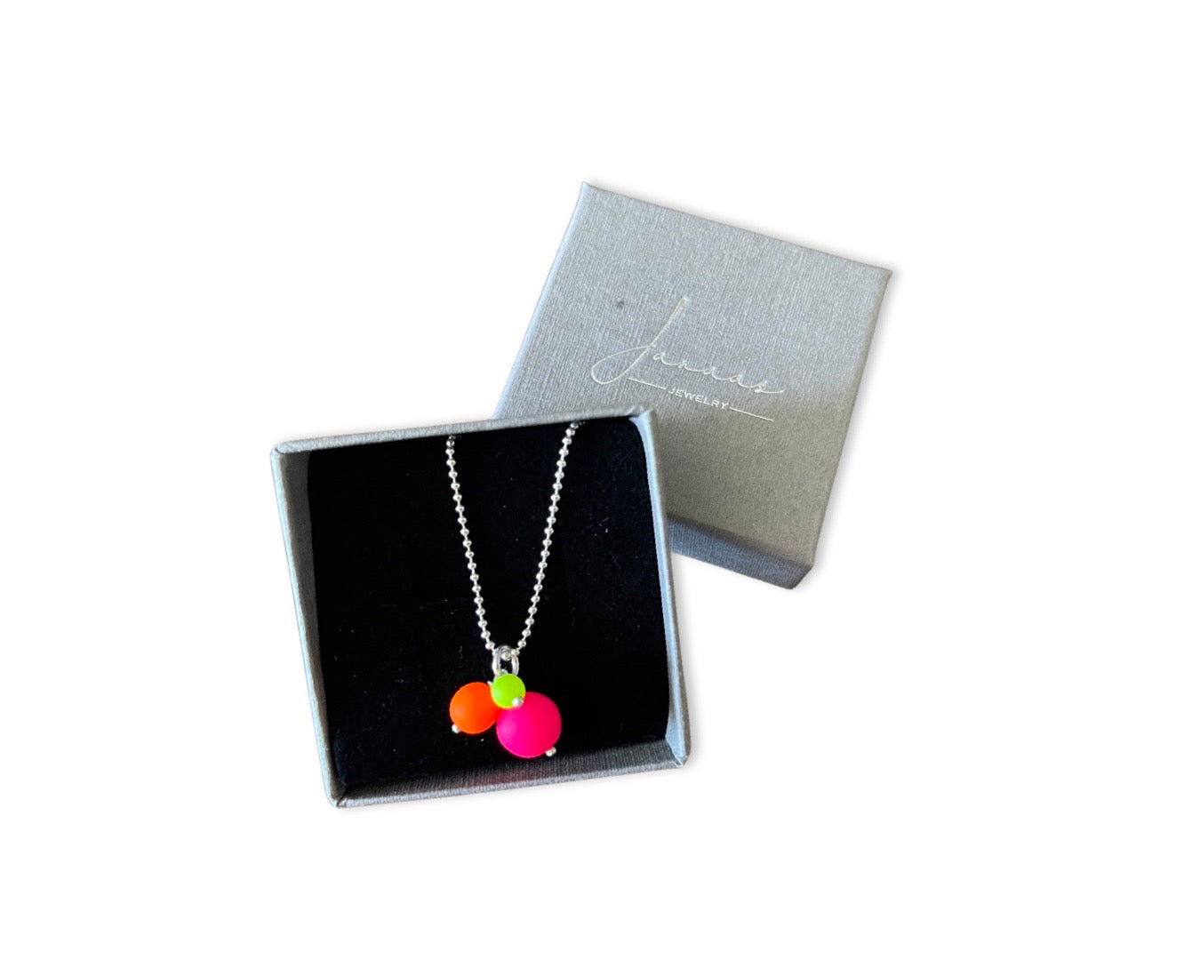 Kette „Neon Balls Trio" Silber - 925 Sterlingsilber