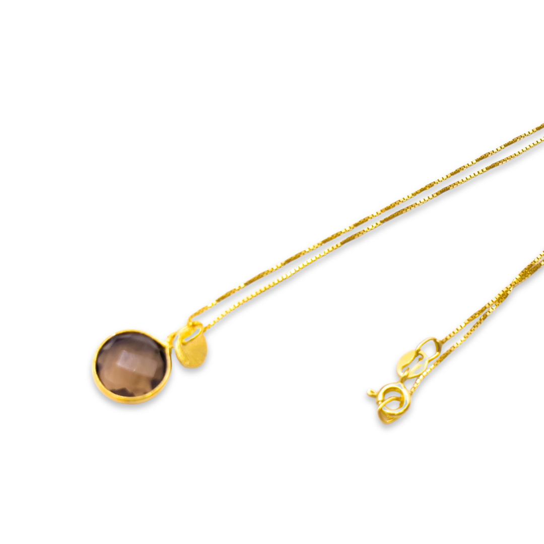 Kette „Rauchquarz Duo“ Gold oder Silber