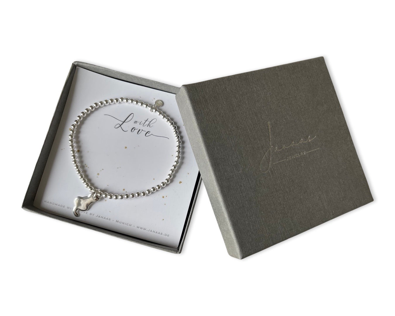 Perlenarmband "Cat" - 925 Sterlingsilber