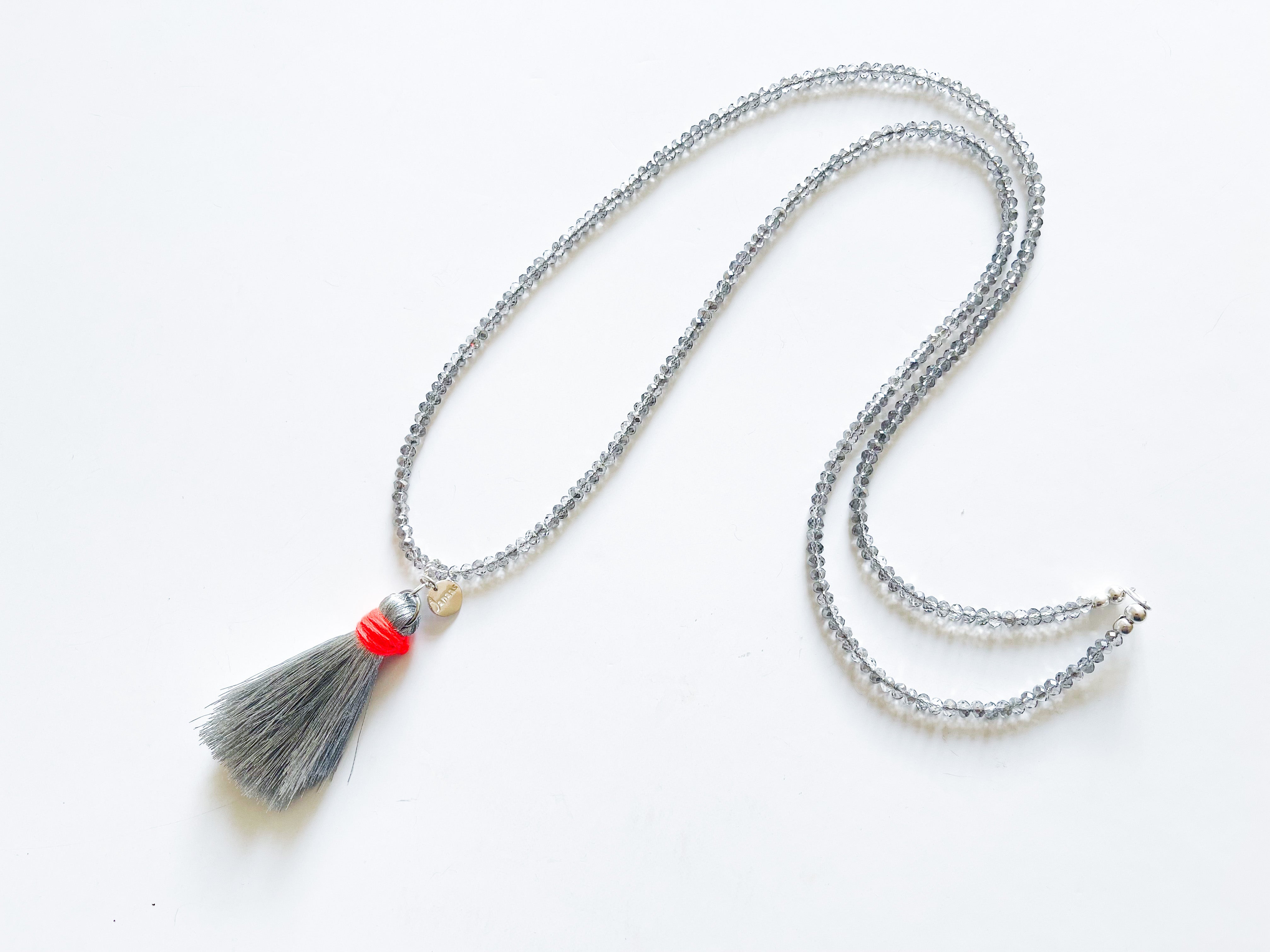 Kette "Crystal Neon Silber" Quaste