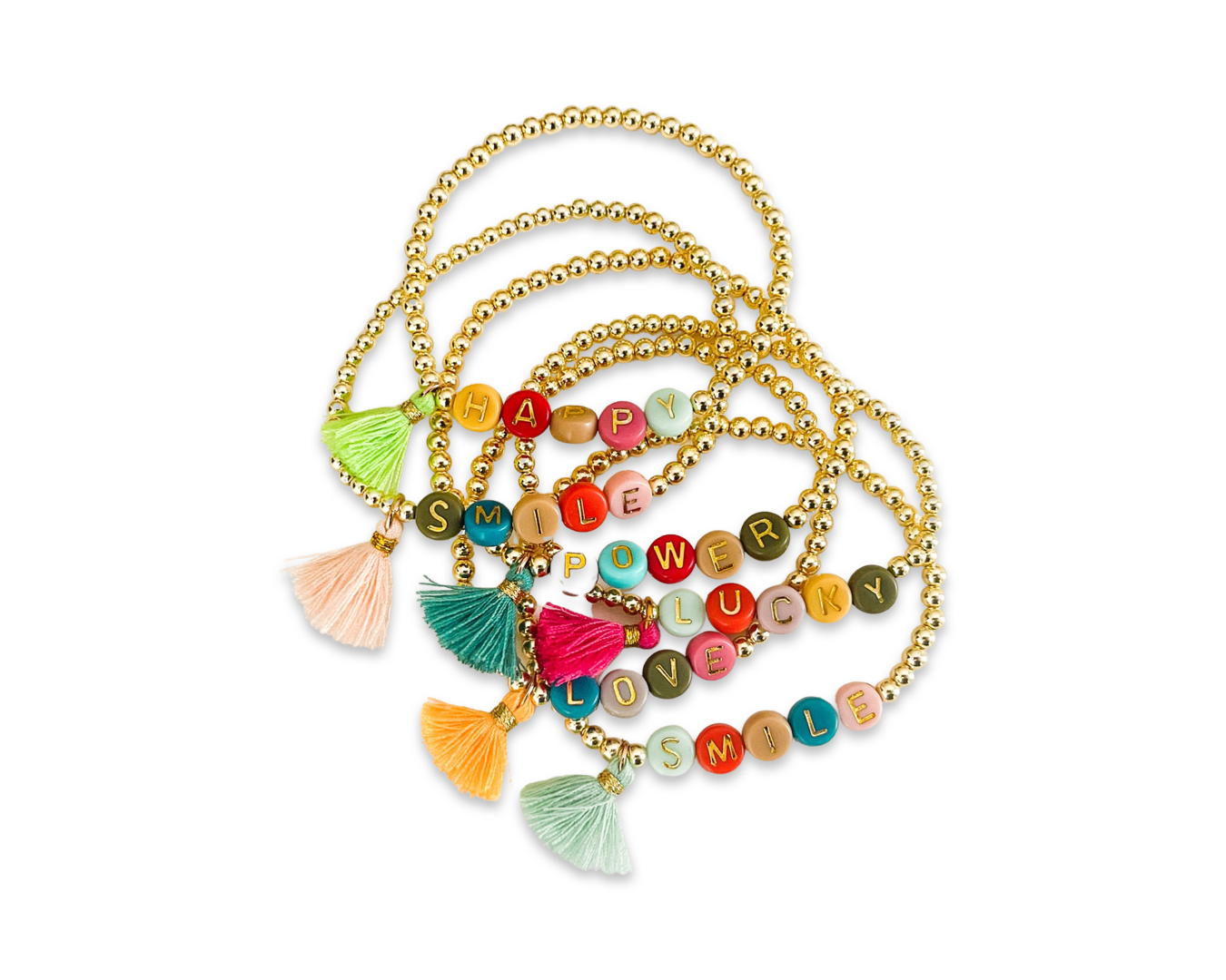 Armband "My Letters" - Hämatit Gold