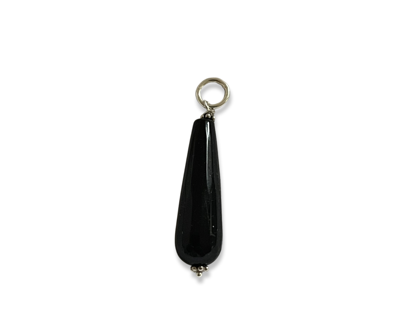 Anhänger „Tropfen lang“ Achat/Onyx