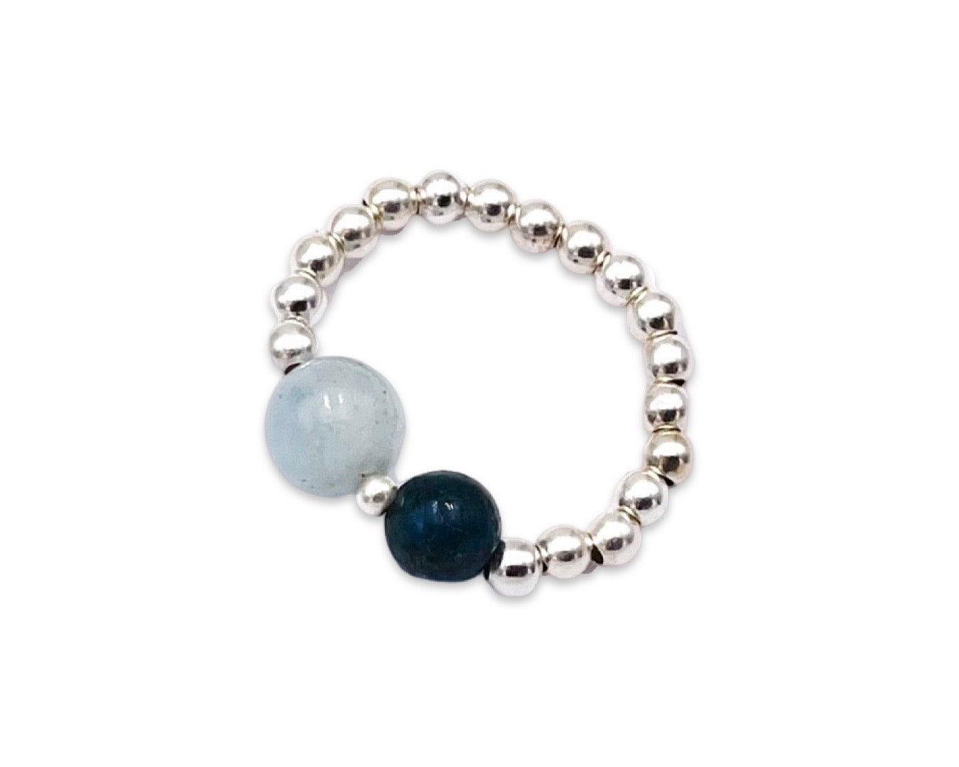 Ring Sterlingsilber "Double Blue"