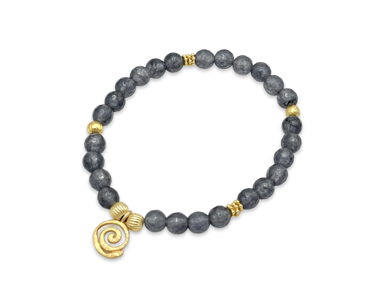 Armband Achat Jeans & Gold