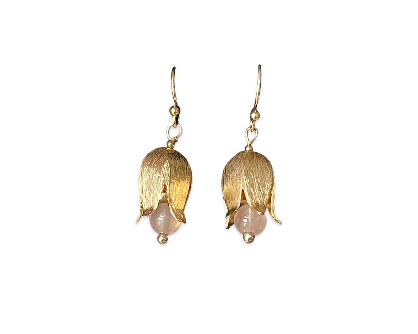 Ohrringe "Tulips" L gold - 925 Sterlingsilber