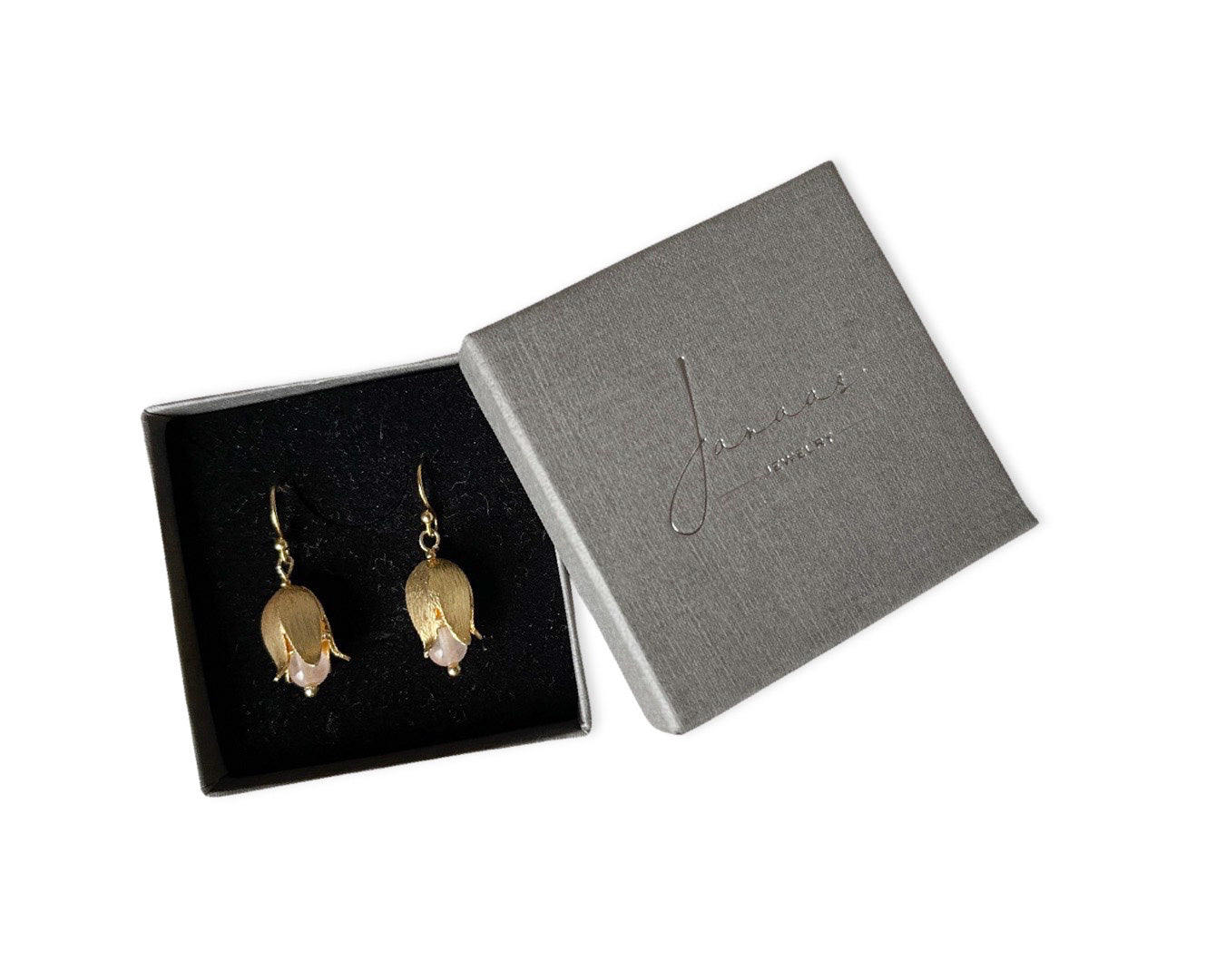 Ohrringe "Tulips" L gold - 925 Sterlingsilber