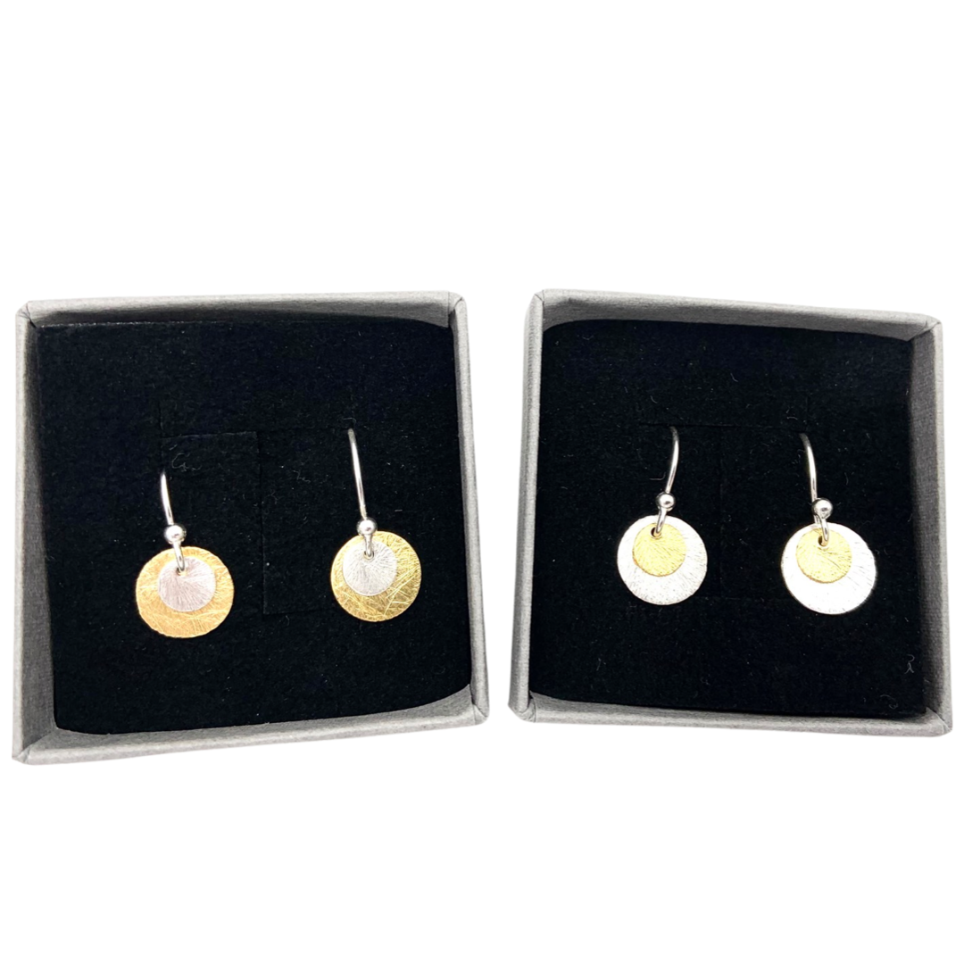 Ohrringe "Duo" gold-silber