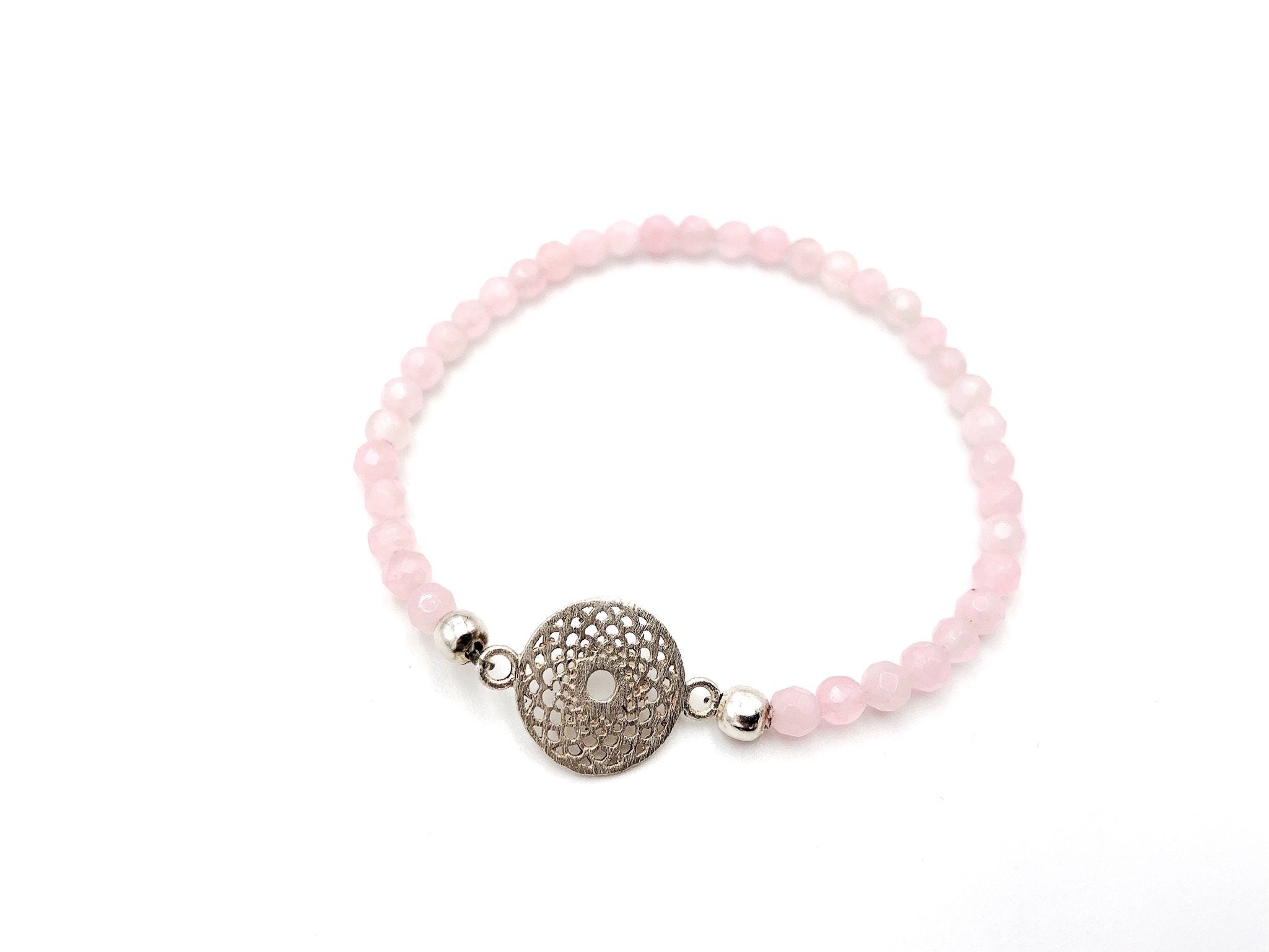 Armband Verbinder "Achat Rosa"