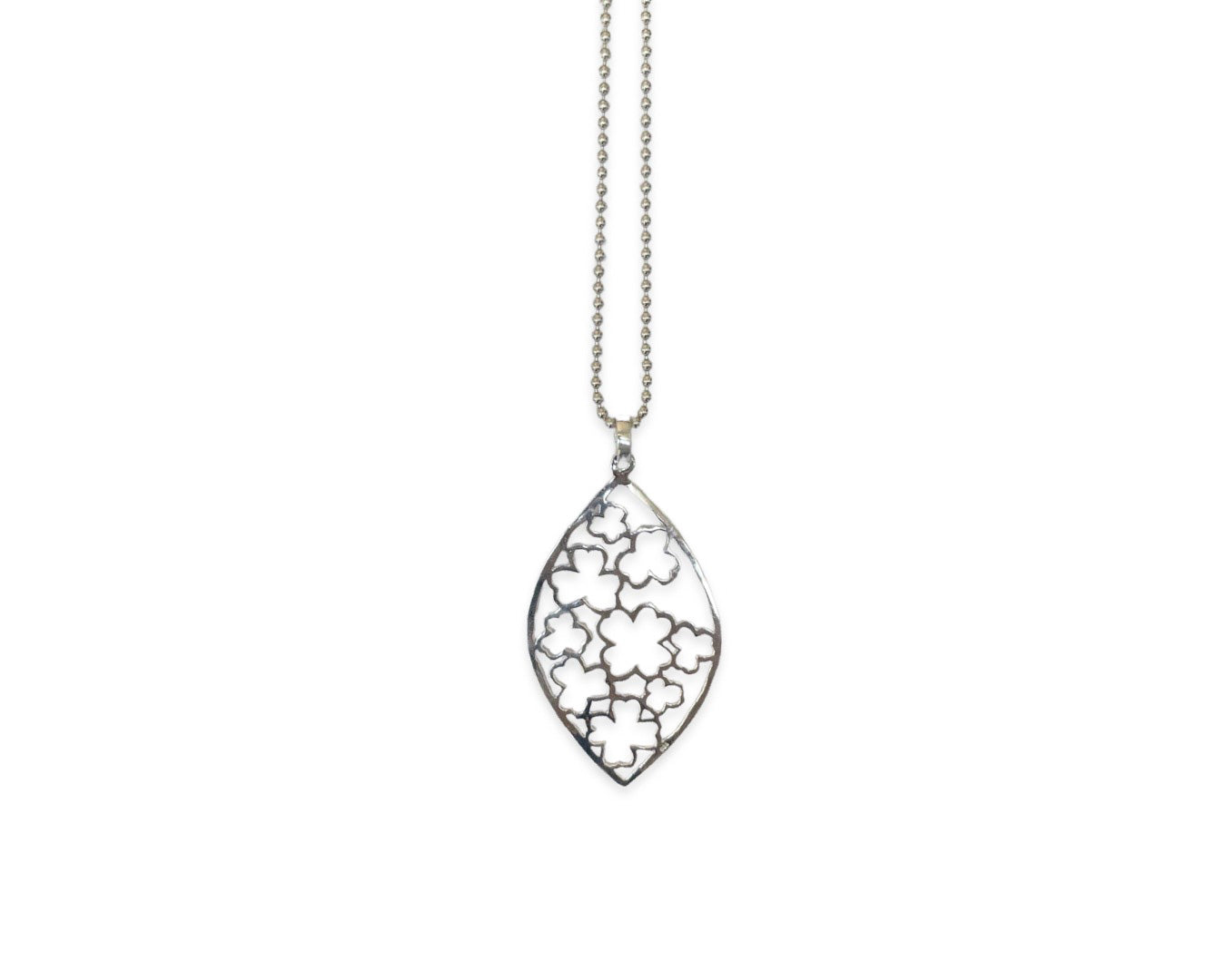 Anhänger „Kleeblatt“ oval - 925 Sterlingsilber