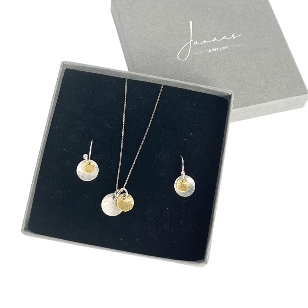 Ohrringe "Duo" silber-gold