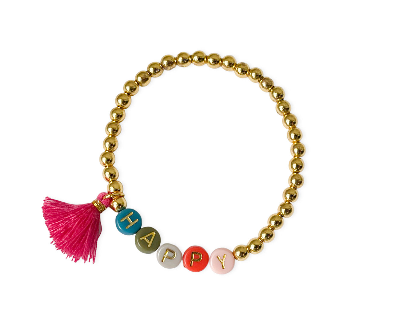 Armband "My Letters" - Hämatit Gold