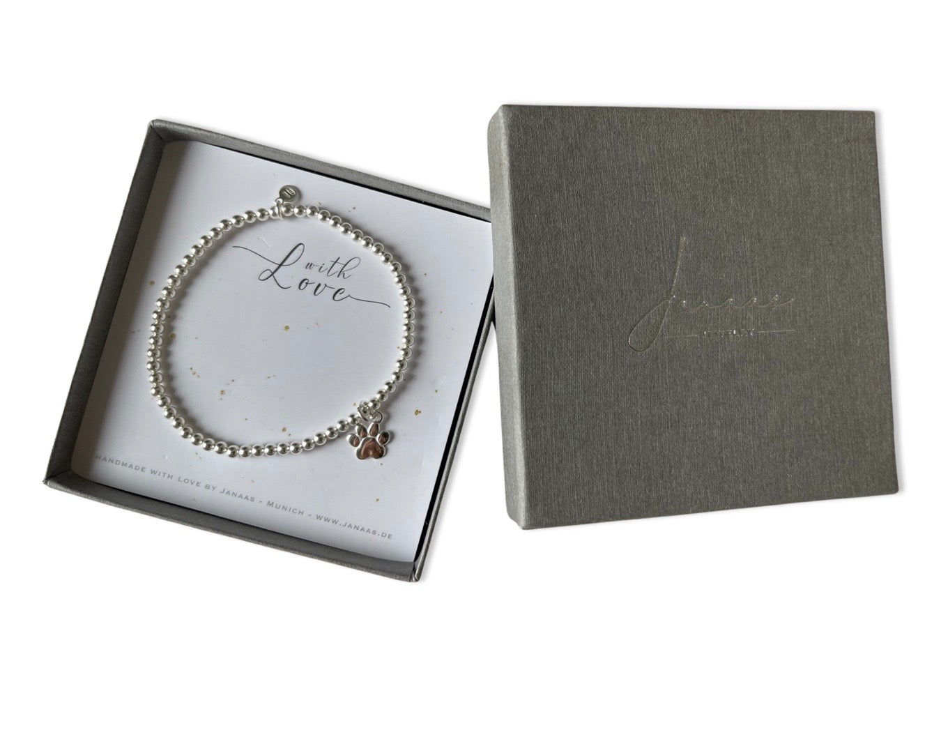 Perlenarmband "Dog Love" - 925 Sterlingsilber