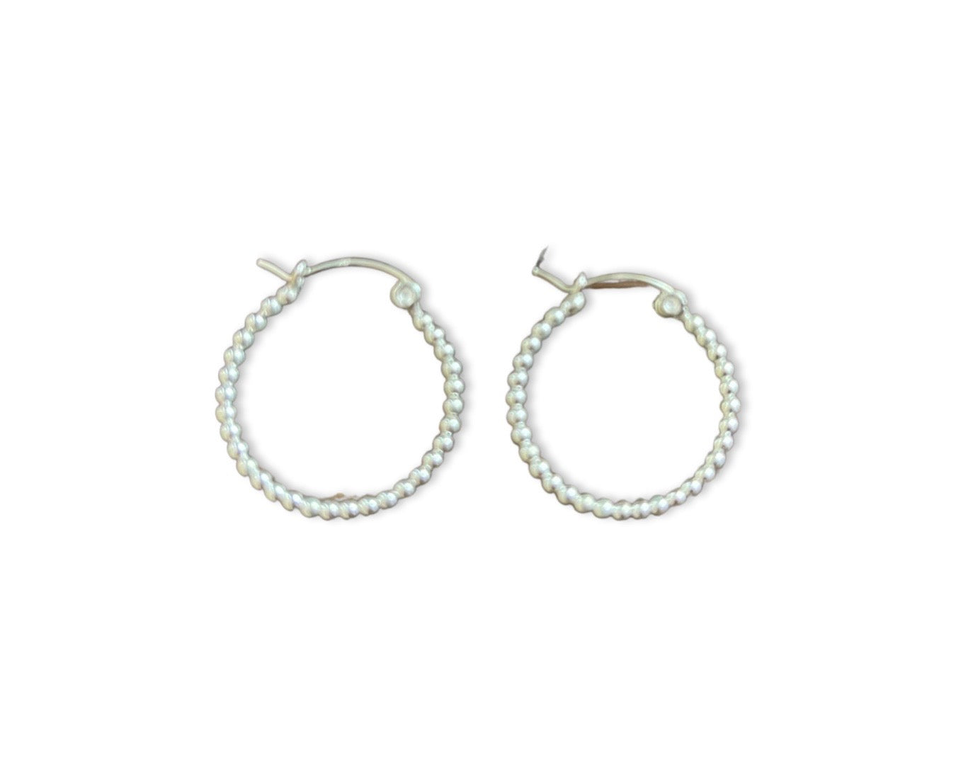 Ohrringe "Creole Dots“ -Sterlingsilber