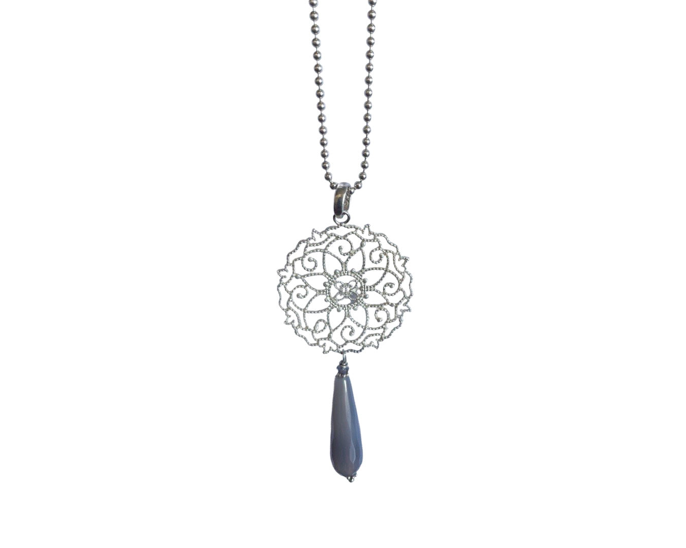 Anhänger „Mandala Achat“ - 925 Sterlingsilber